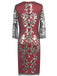 1920s 3/4 Sleeve Mesh Sequin Gatsby Dress, classic 1920s style elegant retro fashion - Image 6
