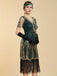 1920s V Neck Sequin Vintage Dress 10