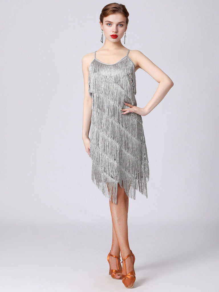 She slips into this 1920s Charleston Layered Tasse