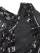 This 1920s Cold Shoulder Embroidered Fringe Sequins Dress wraps her in 1920s elegance, one twirl at a time