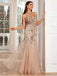 Beige 1920s Sequin Mesh Backless Mermaid Evening Dress - vintage dress, retro fashion, Gatsby party