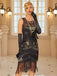 1920s Floral Pattern Mesh Sequined Tassel Dress — the kind of 1920s dress that makes strangers smile