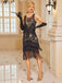 1920s Floral Pattern Mesh Sequined Tassel Dress — a 1920s silhouette that turns sidewalks into runways