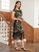 1920s Floral Pattern Sequined Tassel Dress: where 1920s romance meets her modern spirit