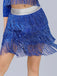 1920s Fringe Solid Elastic Waist Skirt - vintage skirt, retro style