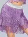 1920s Fringe Solid Elastic Waist Skirt - vintage skirt, retro style