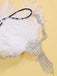 1920s Gatsby Feather Rhinestone Floral Headpiece - vintage fashion, retro style