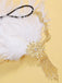 1920s Gatsby Feather Rhinestone Floral Headpiece - vintage fashion, retro style