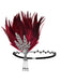 1920s Gatsby Feather Rhinestone Prom Headband - vintage fashion, retro style