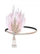 1920s Gatsby Feather Rhinestone Prom Headband - vintage fashion, retro style