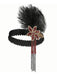 1920s Gatsby Feather Sequin Beaded Headpiece - vintage fashion, retro style