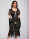 1920s Scoop Neck Sequin Fringe Flapper Dress - vintage dress, retro fashion, Gatsby party