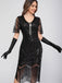 1920s Scoop Neck Sequin Tassels Charleston Dress - vintage dress, retro fashion, Gatsby party