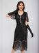 1920s Scoop Neck Sequin Tassels Charleston Dress - vintage dress, retro fashion, Gatsby party