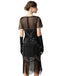 1920s Sequin Beads Fringed Charleston Dress - vintage dress, retro fashion, Gatsby party