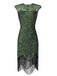 1920s Sequin Beads Fringed Evening Dress - vintage dress, retro fashion, Gatsby party