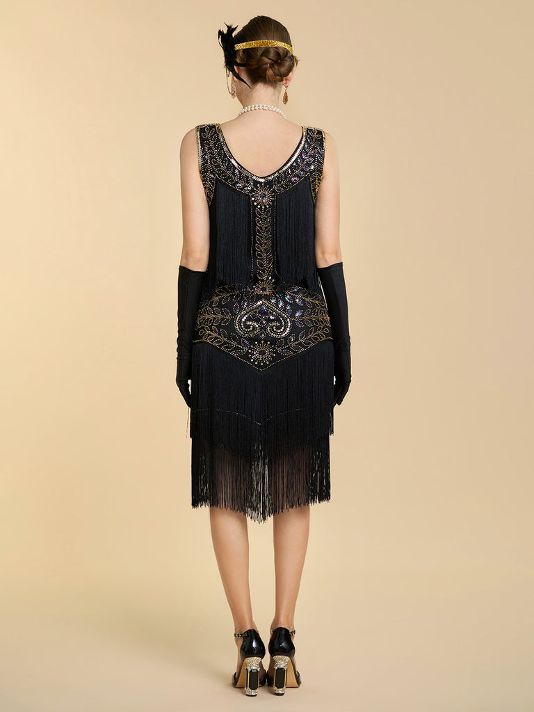 1920s Sequin Vintage Classic Dress 8