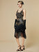 1920s Sequin Fringe Spaghetti Strap Flapper Dress - vintage dress, retro fashion, Gatsby party