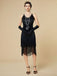 1920s Sequin Fringe Spaghetti Strap Flapper Dress - vintage dress, retro fashion, Gatsby party