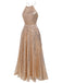 This 1920s Sequined Backless Halter Dress wraps her in 1920s elegance, one twirl at a time