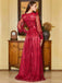 1920s Sequined Deep V-Neck Side Slit Maxi Dress, vintage dress, retro fashion, Gatsby party, flapper style - perfect for women who love vintage and retro fashion