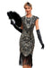 1920s Sequined Fringe Round Neck Cap Sleeve Dress - vintage dress, retro fashion, Gatsby party