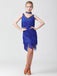 1920s Sequined Sleeveless Fringed Hem Dress: where 1920s romance meets her modern spirit