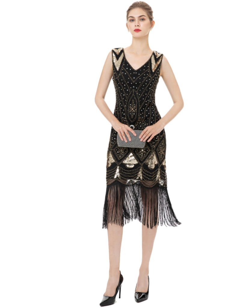 1920s Sequined Tassel Charleston Dress — the kind of 1920s dress that makes strangers smile