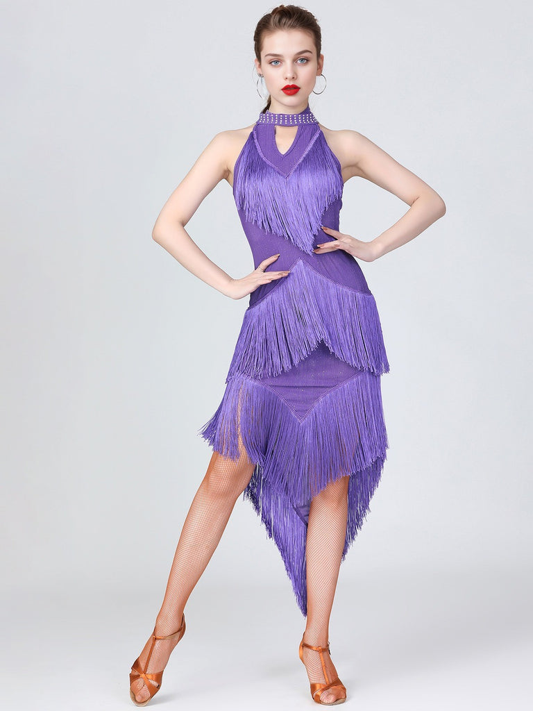 1920s Solid Beaded Fringed Hem Dress: where 1920s romance meets her modern spirit