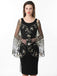 1920s Tassel Sequined Mesh Cape - vintage fashion, retro style