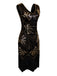 1920s V-Neck Sequined Beading Flapper Dress - vintage dress, retro fashion, Gatsby party
