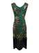 1920s V-Neck Sequined Beading Flapper Dress - vintage dress, retro fashion, Gatsby party