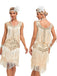 1920s V-Neck Sequined Mesh Mermaid Dress — vintage elegance for the modern woman