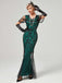 1920s V-Neck Sequined Mesh Mermaid Formal Dress — vintage elegance for the modern woman