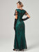 1920s V-Neck Sequined Mesh Mermaid Formal Dress: timeless style reimagined