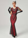 1920s V-Neck Sequined Mesh Mermaid Formal Dress: timeless style reimagined