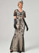 1920s V-Neck Sequined Mesh Mermaid Formal Dress — vintage elegance for the modern woman