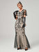 1920s V-Neck Sequined Mesh Mermaid Formal Dress: timeless style reimagined
