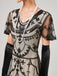 1920s V-Neck Sequined Mesh Mermaid Formal Dress — vintage elegance for the modern woman