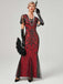 1920s V-Neck Sequined Mesh Mermaid Formal Dress — vintage elegance for the modern woman
