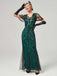 1920s V-Neck Sequined Mesh Mermaid Formal Dress: timeless style reimagined
