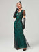1920s V-Neck Sequined Mesh Mermaid Formal Dress — vintage elegance for the modern woman