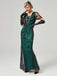 1920s V-Neck Sequined Mesh Mermaid Formal Dress: timeless style reimagined
