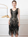 She slips into this 1920s V-Neck Sequined Tassel Flapper Sleeveless Dress and suddenly it's a 1920s daydream