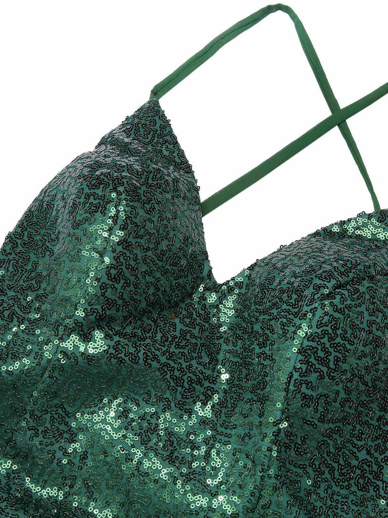 Fabric texture: 1920s 1920s V-Neck Side Slit Sequined Sling Dress, perfect for retro themed parties, vintage fashion enthusiasts and special occasions
