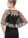 1920s Vintage Argyles Sequin Mesh Cape - vintage fashion, retro style