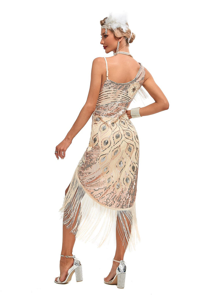 1920s Vintage Fringe Sequined Midi Party Dress — the kind of 1920s dress that makes strangers smile