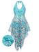 She's wearing 1930S Daisy Bow Halter Skirt Swimsuit and the whole beach remembers the 1930s