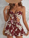 2PCS 1930s Tropical Floral Print Strapless & Shorts Set - vintage fashion, retro style