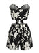 2PCS 1930s Tropical Floral Print Strapless & Shorts Set - vintage fashion, retro style